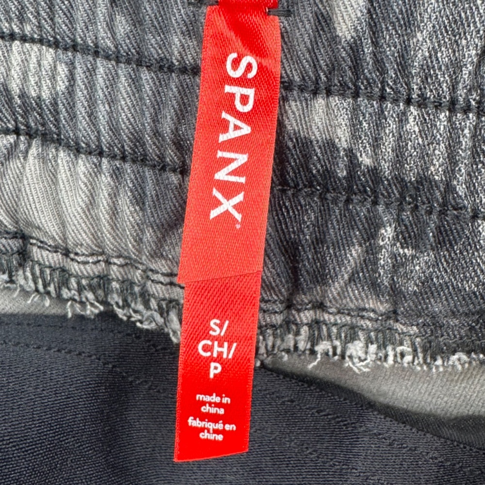 Spanx Womens Camo Stretch Twill Cargo Jogger Gray Blackwash Pants Sz. Small S - Picture 8 of 13